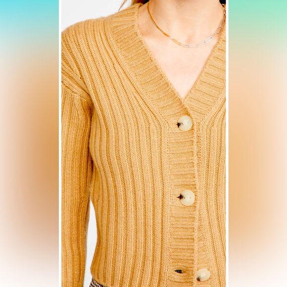 ✨ Vince Wool-Cashmere Ribbed Cardigan ✨
Size: S
Color: Camel - Picture 5 of 12